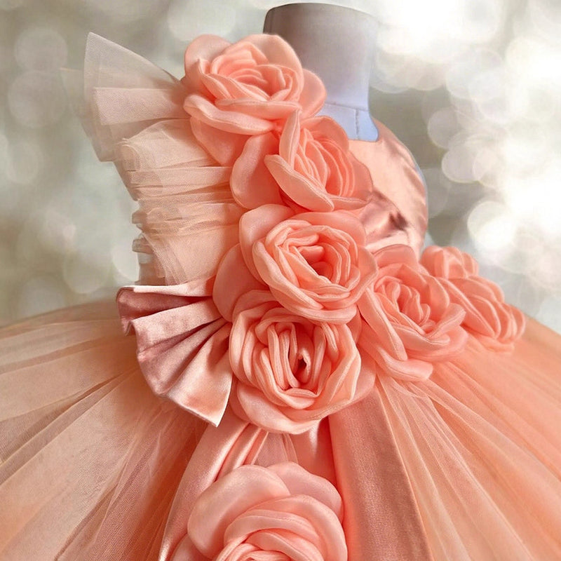 orange birthday dresses Girls Pageant Dresses Girl Elegant Party Dresses Girl Birthday Dresses –  marryshe