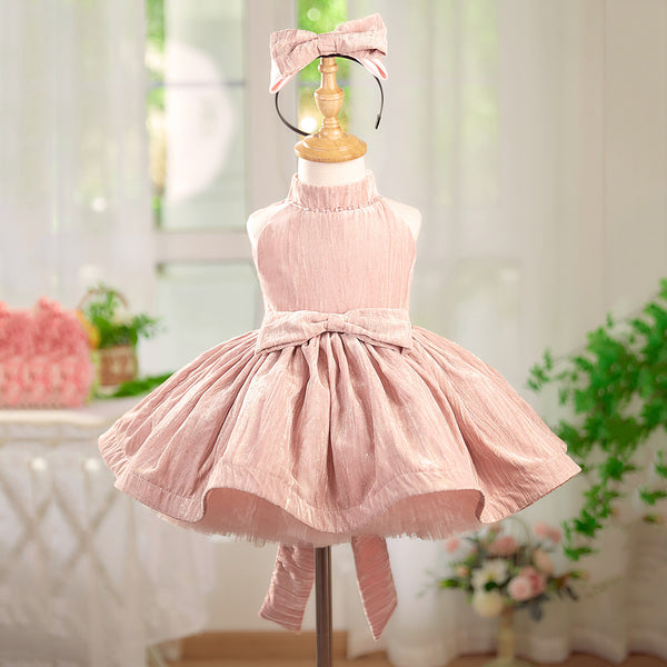 Girls Elegant Birthday Dress Girls Party Velvet Princess Dress