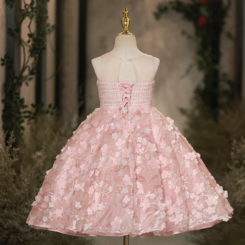 Elegant Baby Pink Sleeveless Puff Princess Dresses Toddler Flower Girl Dresses, Pink / 7-8 Years (140cm) Elegant Baby Pink Sleeveless Puff Princess Dresses Toddler Flower Girl Dresses, Pink / 7-8 Years (140cm)