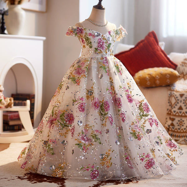 Girls Party Dresses Children's Prom Dresses Flower Girl Wedding Dresses