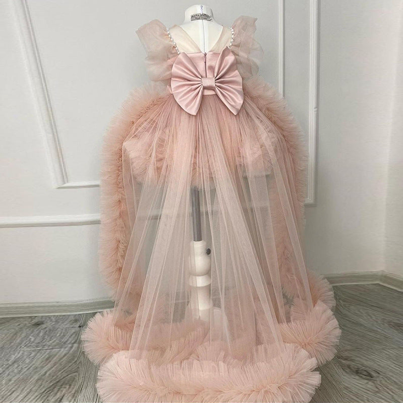 Cute Baby Girl Christmas Dress Toddler Beauty Pageant Birthday Tailing Princess Dress