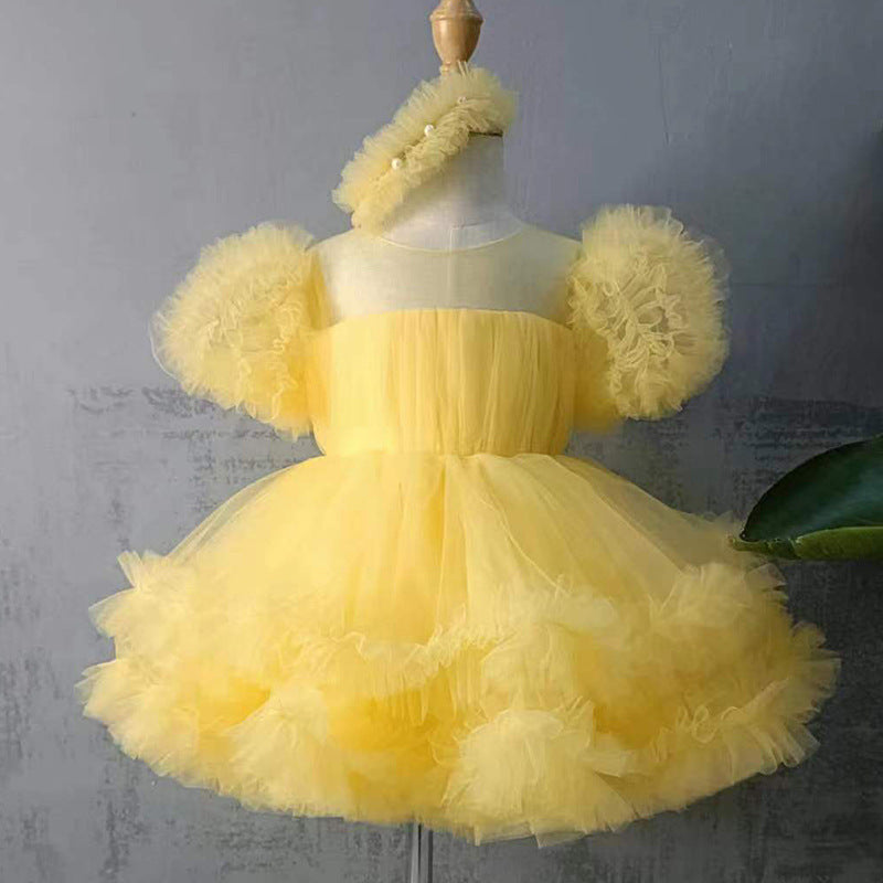 Baby Girl  Beauty Pageant Dress Toddler Birthday Fluffy Princess Dress