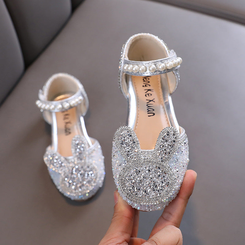 Baby Girls Sequins Rabbit Birthday Princess Dress Shoes