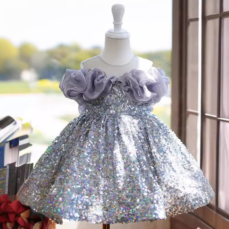 princess dress 4t Cute Baby Girl Pageant Dress Toddler Birthday Party Princess Dress