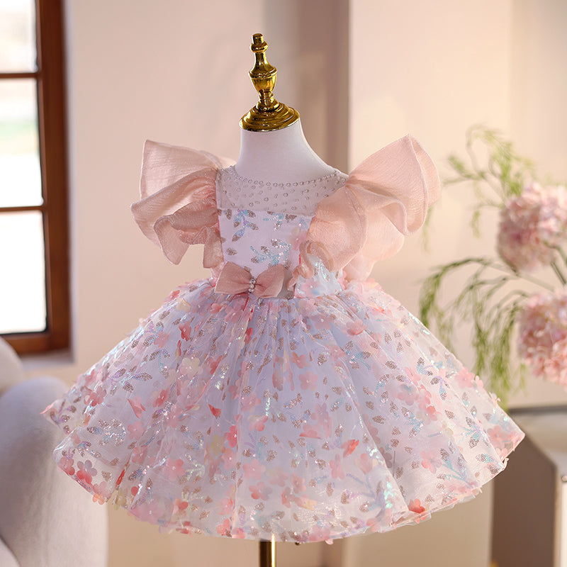 shop girls dress Girls Birthday Princess Dress Flower Girl Wedding Puffy Dress