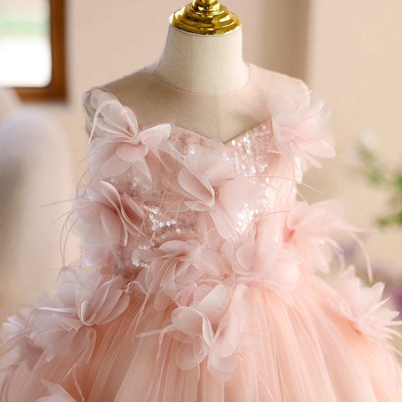 Children's Birthday Party Dress Girl Elegant Prom Princess Dress
