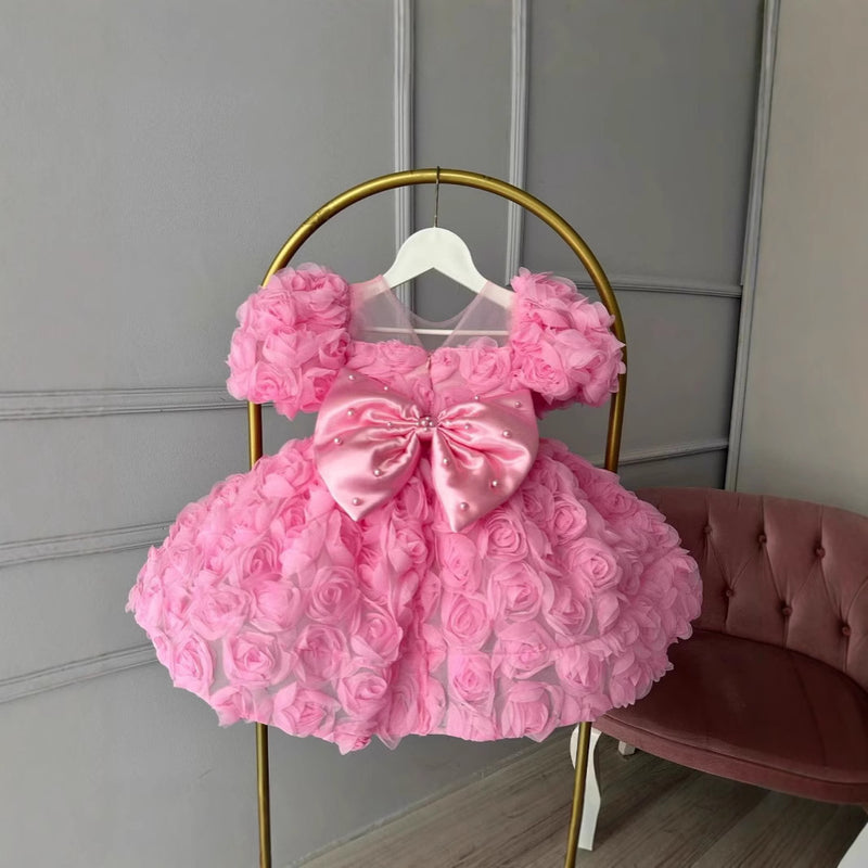 Girls Birthday Dress Children Flower Princess Dress