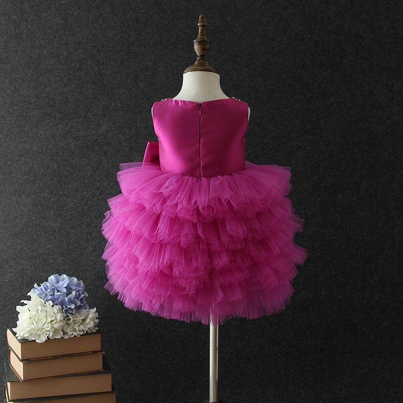 Baby Girl Pageant cupcake dress bow-knot princess dress