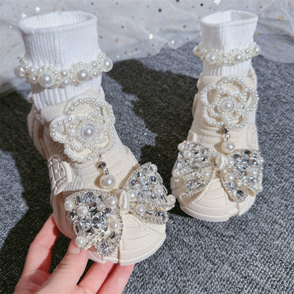 Children's Knitted Socks Breathable Baby Girl Sports Shoes