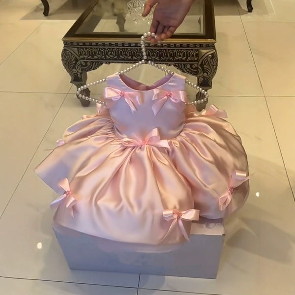 Baby Girl Pink Dress Flower Girl Dress Girl Birthday Princess Dress