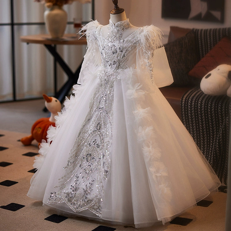 Girls Birthday Princess Dress Flower Girl Wedding Dress
