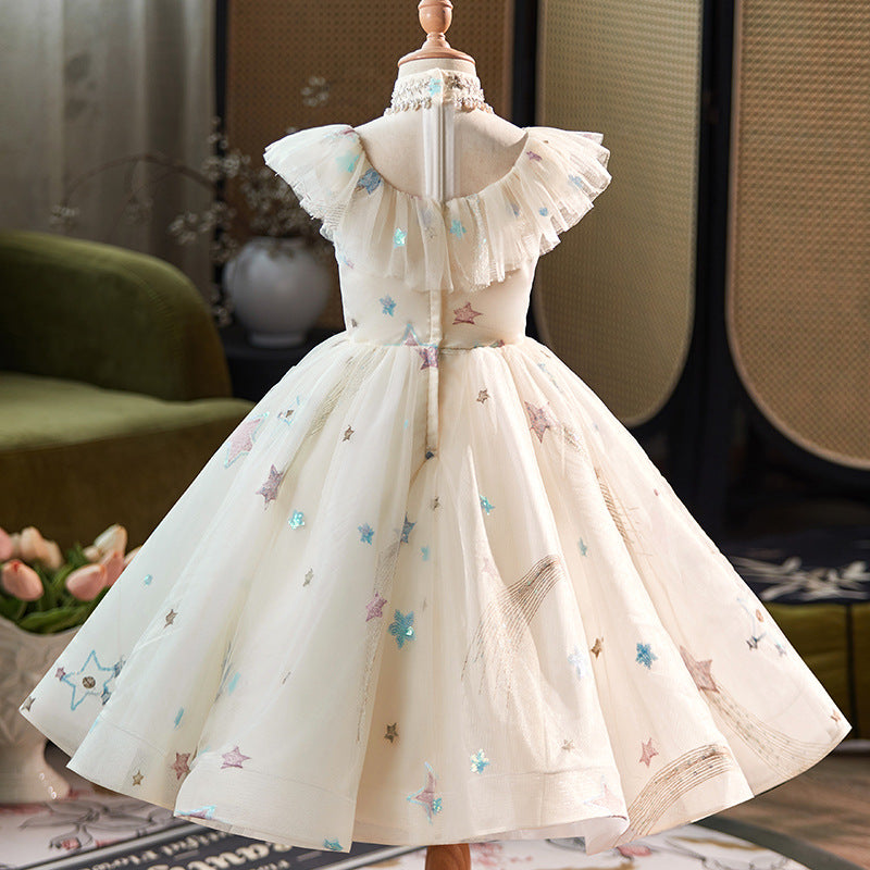 Champagne Color Sleeveless Sequin Birthday Dress Princess Dress marryshe Champagne Color Sleeveless Sequin Birthday Dress Princess Dress marryshe