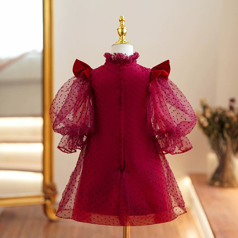 Cute Christmas Dress Baby Girl Pageant Dress Toddler Birthday Party Princess Dress