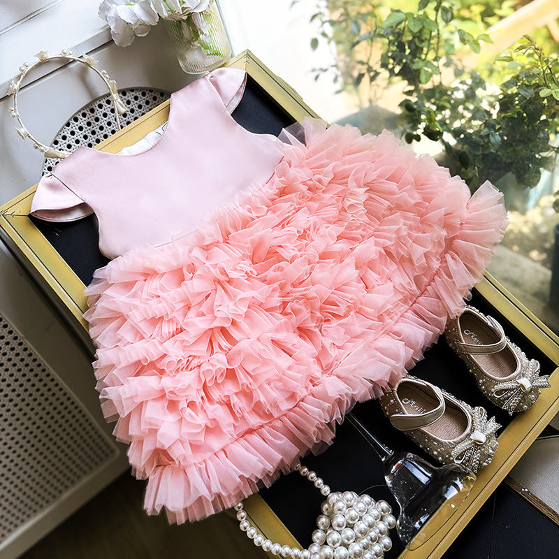 Cute Baby Birthday Dress Girl's Communion Princess Dress