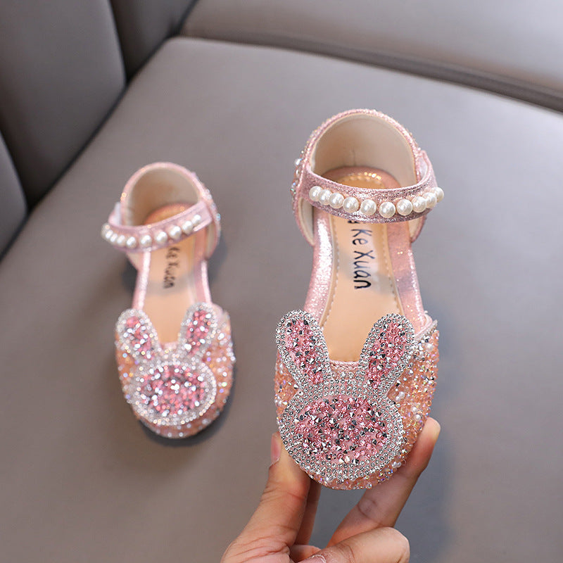 Baby Girls Sequins Rabbit Birthday Princess Dress Shoes