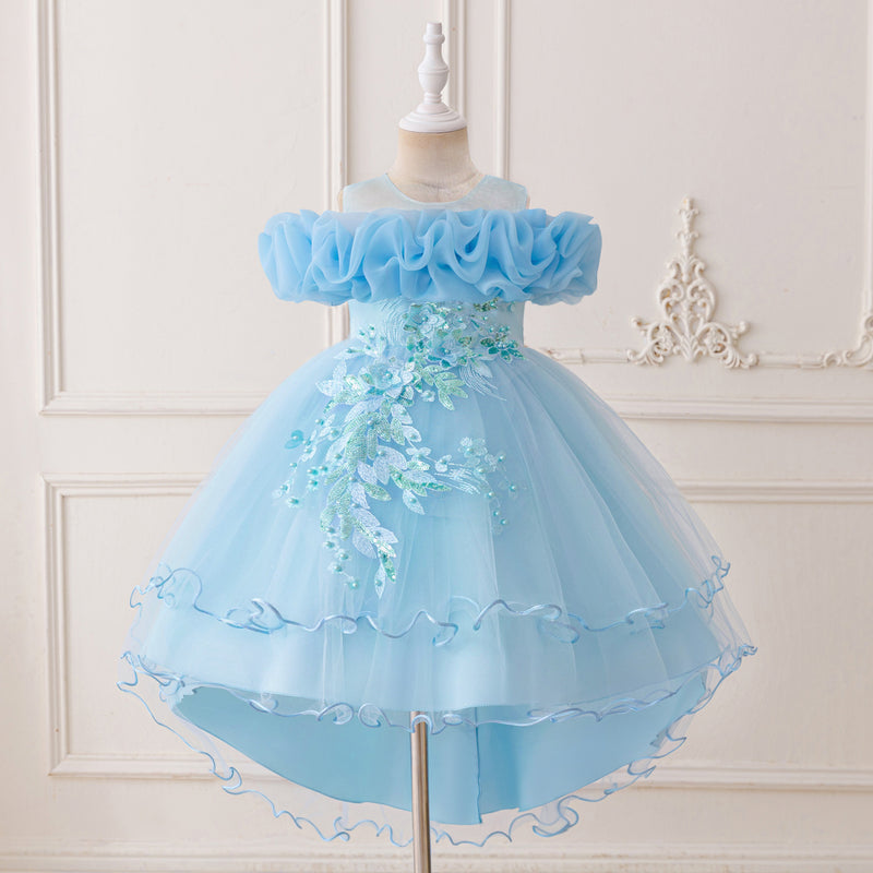 Children's Sequined Princess Dress Girls' Train Dress Flower Girl Wed marryshe Children's Sequined Princess Dress Girls' Train Dress Flower Girl Wed marryshe