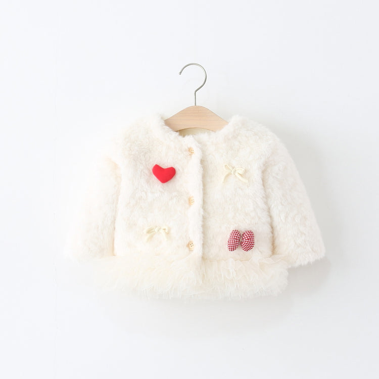 Girls' Winter Mesh Patchwork Warm Coat