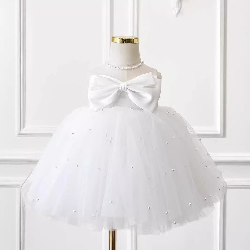 Cute Baby Girl Puffy Bead Princess Dress Toddler Birthday Princess Dress