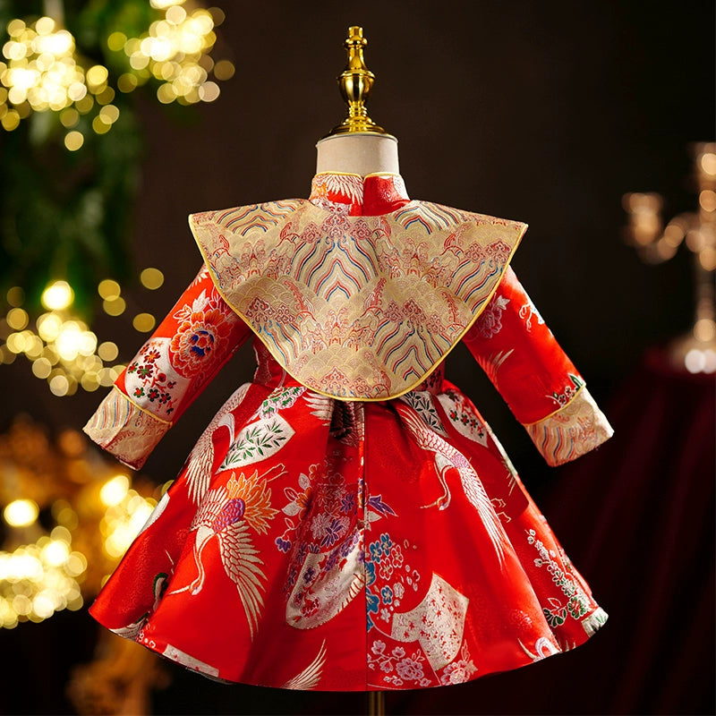 Girls Birthday Princess Dress Baby Cheongsam New Year Dress