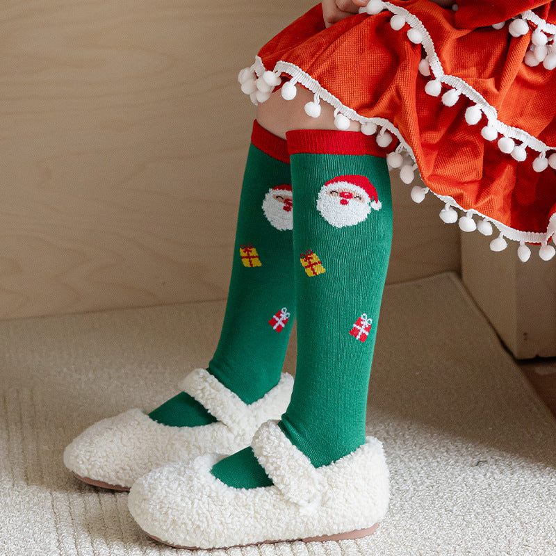 Baby Cartoon New Year Christmas Socks