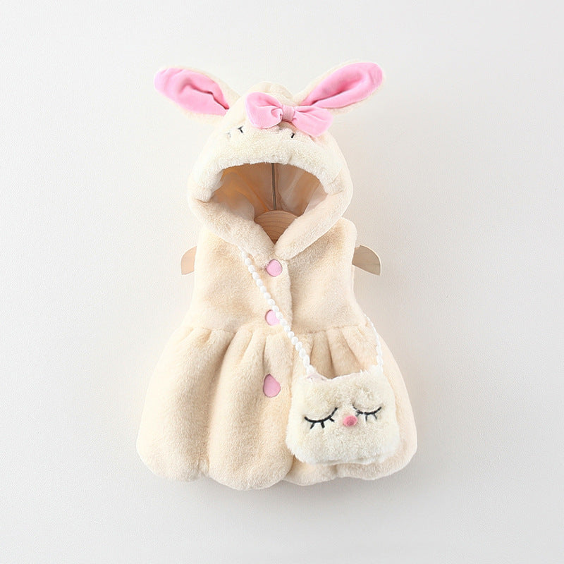 Girls Cute Winter Cartoon Vest