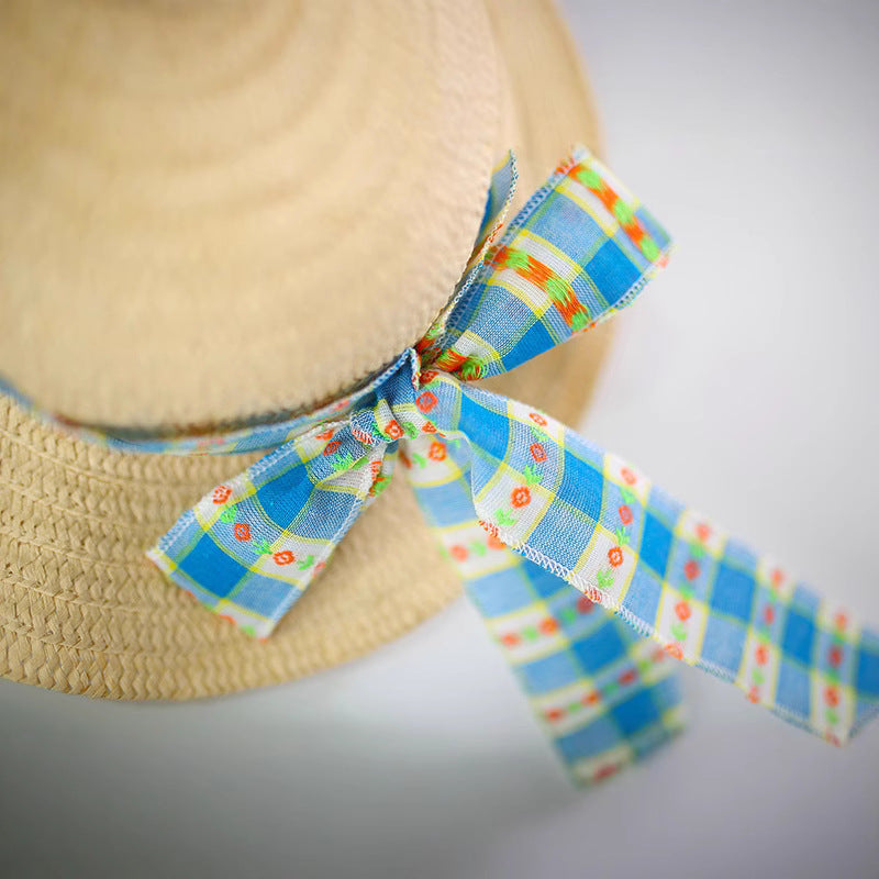 New Summer Girls Plaid Ruffled Princess Dress