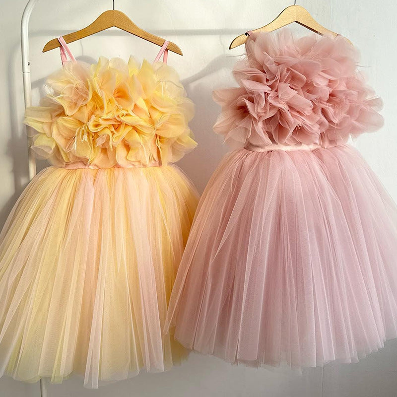 Cute Baby Girl Puffy First Communion Dress Toddler Birthday Princess Dress