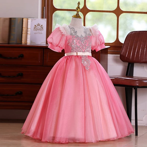 Girls' Prom Princess Dress Girls' Birthday Dress Flower Girl Elegant Dress