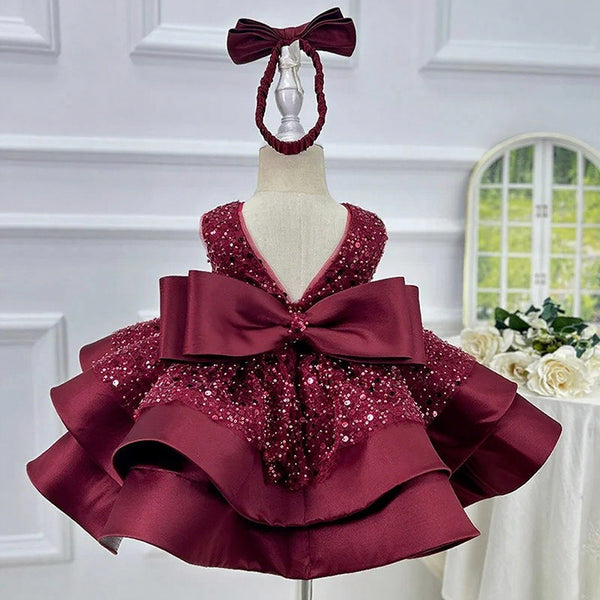 Girls Birthday Dress Baby Sequin Princess Dress Girls Christmas Dress