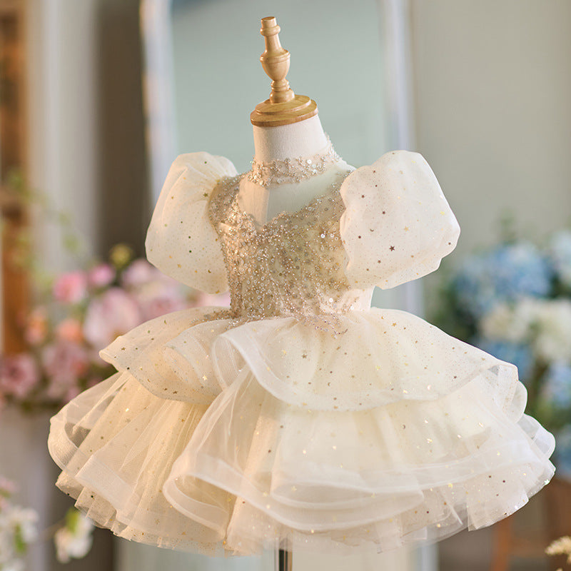 party dress cute Flower Girl Wedding Princess Dress Cute Girl Birthday Party Dress