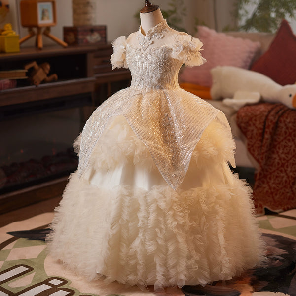 Flower Girl Wedding Dress Girl Birthday Princess Dress Children's Prom Dress