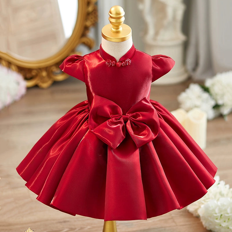 Red Baby Dress Girl Birthday Princess Dress Baby Communion Dress