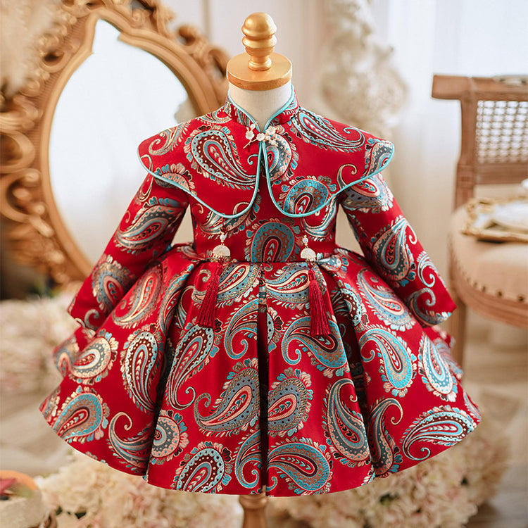 Baby Girls Embroidery Beauty Pageant Dresses Toddler Birthday Party Princess Dress