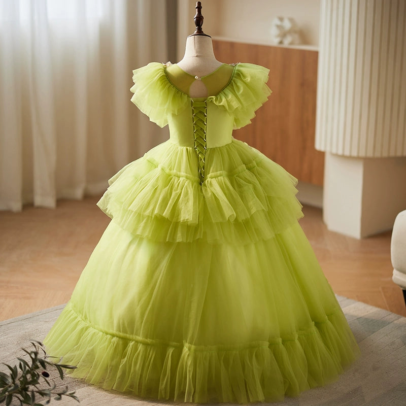 Elegant Baby Girl Beauty Pageant Party Dress Toddler Fluffy Ball Gown