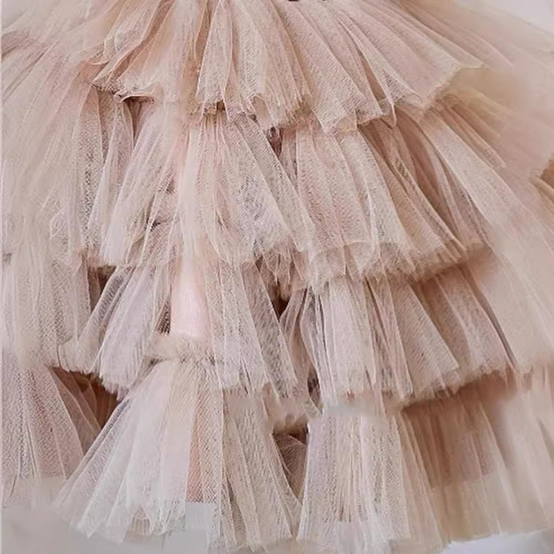 Cute  Baby Girl  Sequins Puffy Dress Toddler Birthday Pageant  Princess Dress