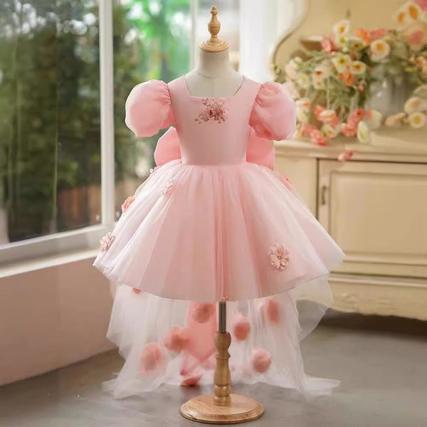 Elegant Baby Girl Flower Girl Dress Toddler First Birthday Party Princess Dress