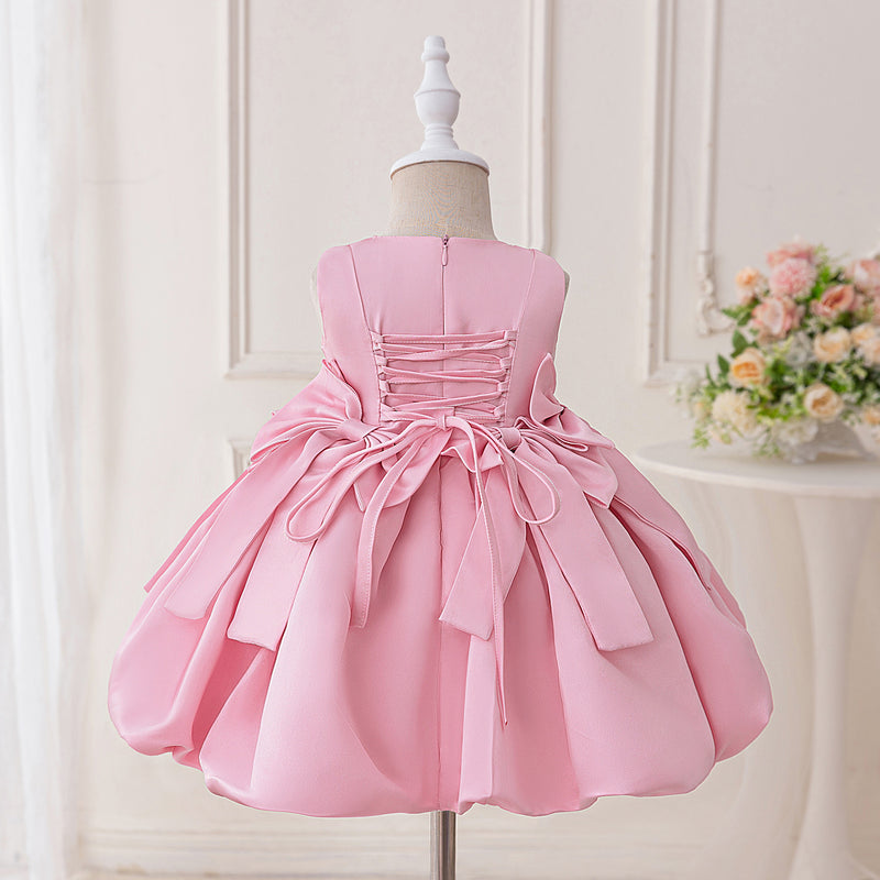 Cute Flower Girl Princess Dress Girl Bow Party Dress