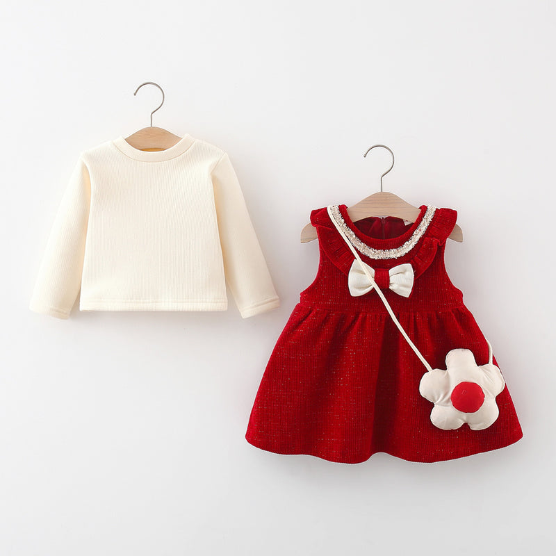 Girls Christmas Dresses Baby Girls Winter Flower Dresses