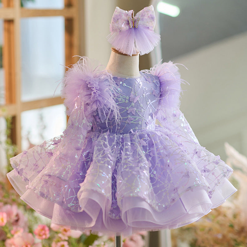 Elegant Baby Girl Puffy Festival Dress Toddler Birthday Party Princes marryshe Elegant Baby Girl Puffy Festival Dress Toddler Birthday Party Princes marryshe