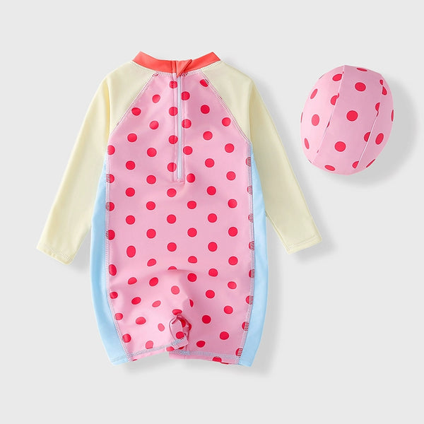 Children's Swimsuit Girls Long Sleeve One Piece Swimsuit