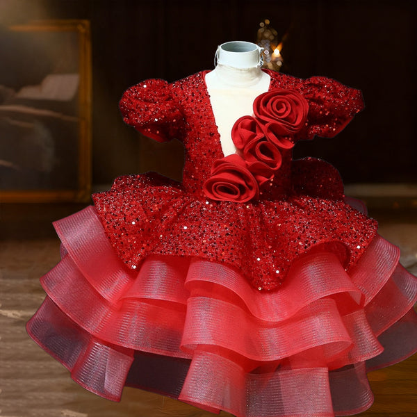Children's Christmas Dress Girls Birthday Princess Dress Flower Girl Dress