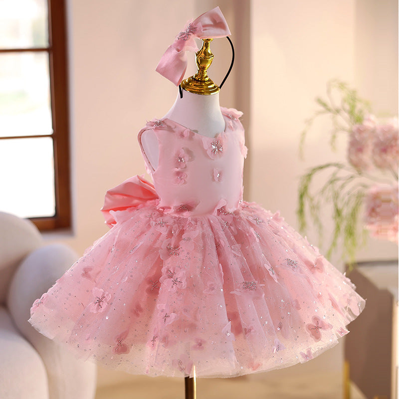 Children's Party Dress Flower Girl Wedding Princess Dress Girl Birthday Puff Dress