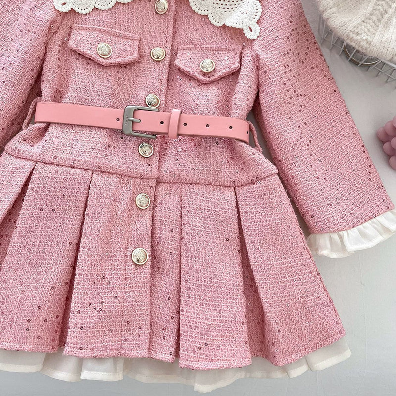 Girls' Winter Warm Sequined Coat