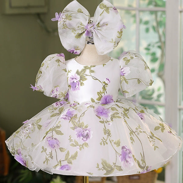 Elegant Baby Flower Baptism Dresses Toddler Formal Dresses
