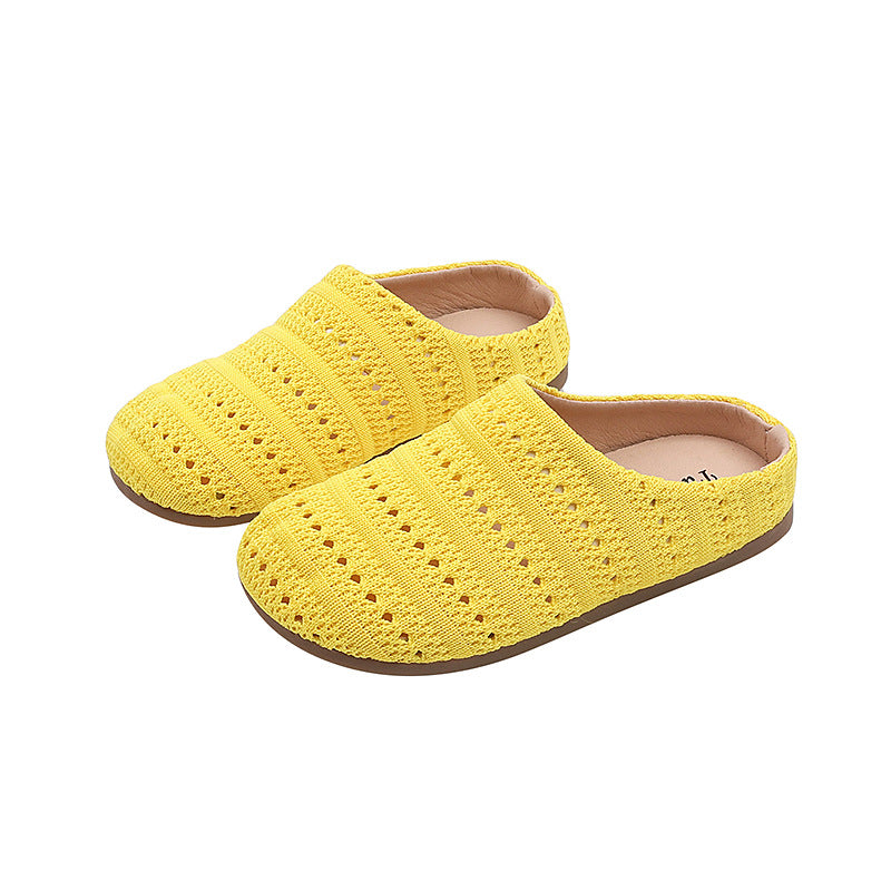 Girls' Woven Toe Summer New Beach Shoes Slip-on Sandals
