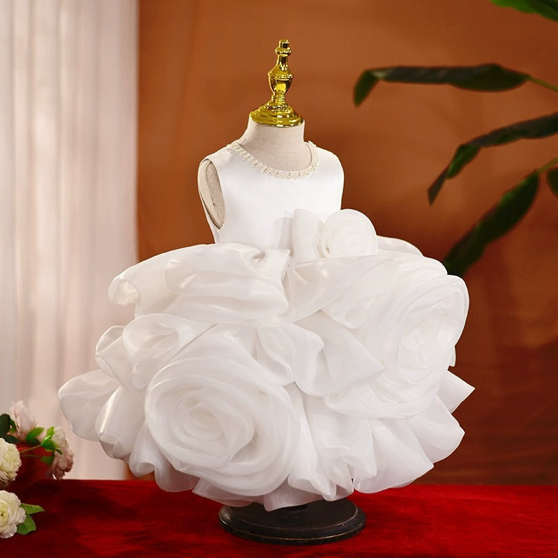 Girls Christening Dresses Girls Birthday Dress Baby Girl Fluffy Princess Dress