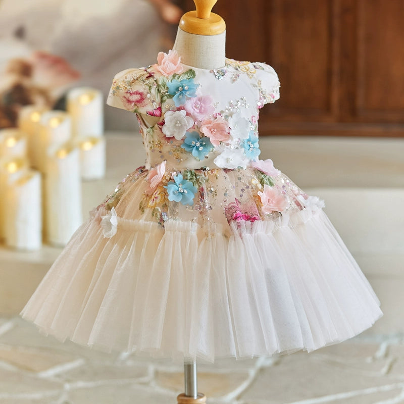 Flower Girl Wedding Dress Girl Birthday Princess Dress Girl Communion Tutu Dress
