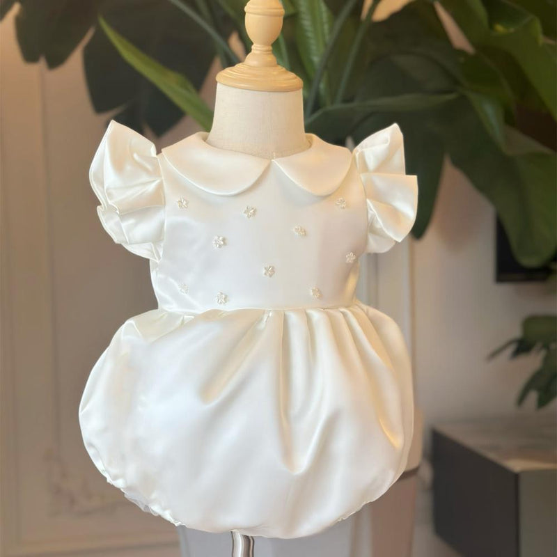 Baby Cute Communion Dress Girl White Birthday Princess Dress
