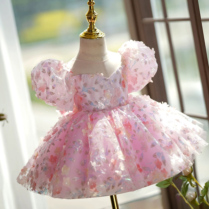 Cute Baby Girls Flower Formal Dresses Toddler Birthday Pageant Dresses