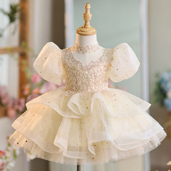 Flower Girl Wedding Princess Dress Cute Girl Birthday Party Dress